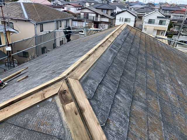 新設貫板の施工完了